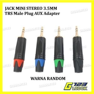 Jack Akai Stereo Mini Audio 3.5 MM Jek 3 Pole Male Plug Aux Connector