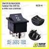 Saklar Power Switch DPDT Tombol ON OFF ON Roker Rocker Besar 16A 250V - 5pc