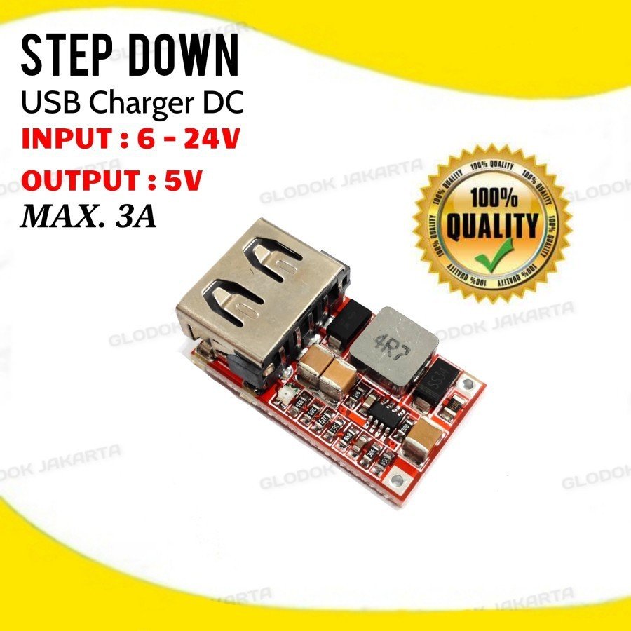 DC Step Down USB 6V 24V ke 5V 3A Modul Converter