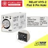 FUKUJIN Mini Timer Delay Relay H3Y-2 H3Y2 TDR 0-60S 60s 60 Detik 1min DPDT 220VAC 8 Pin Kaki Power Socket Soket Rilay