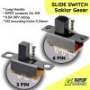 Switch Slide Saklar Geser ON OFF DPDT SPDT 2x3 Toggle Switch Micro Mini Tuas Panjang Pendek Terminal PCB 3 PIN 0.5A 50V 6 PIN 3A 250V 6A 125V Besar