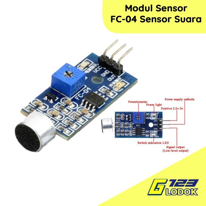 FC-04 FC04 Sound Voice Whistle Activated Switch Module Detection Sensor Mendeteksi Suara Siulan Modul