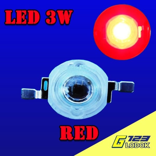 HPL High Power LED Light Epistar Epiled Chip COB Biji Mata 3W 3 Watt Blue Biru 460-470nm 3.2-3.6V 80-100LM