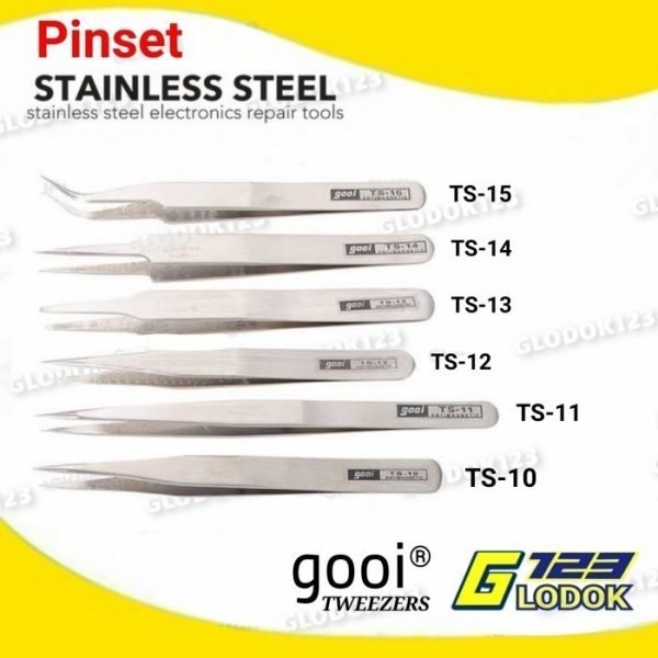 Pinset Lurus Pinset Bengkok Pinset Lancip Tweezer Anti Karat