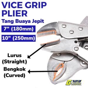Tang Buaya Bengkok Lurus Jepit Kapiler Klem Vice Grip Locking Plier