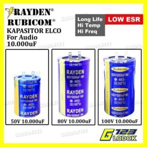 Elco Elko Kapasitor Capasitor Bank Audio Elektrolit 10000uF 80V 100V