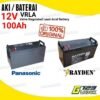 Aki 12V 100Ah Panasonic Original GP VRLA Accu Baterai UPS Mobil Motor