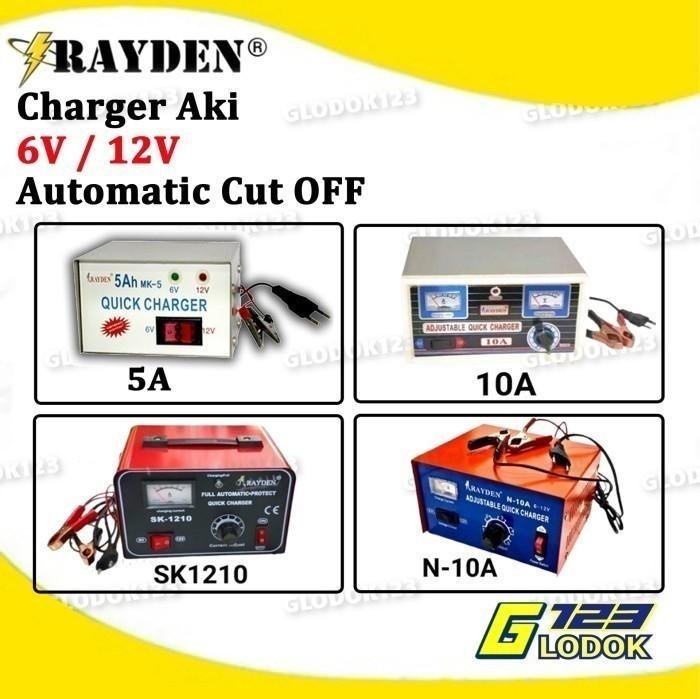 Charger Cas Aki Fast Quick Charging Kering Basah 6 12 24V Motor Mobil