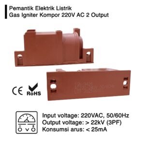 Pemantik Elektrik Listrik Gas Ignition Igniter Kompor 220V AC 2 Output