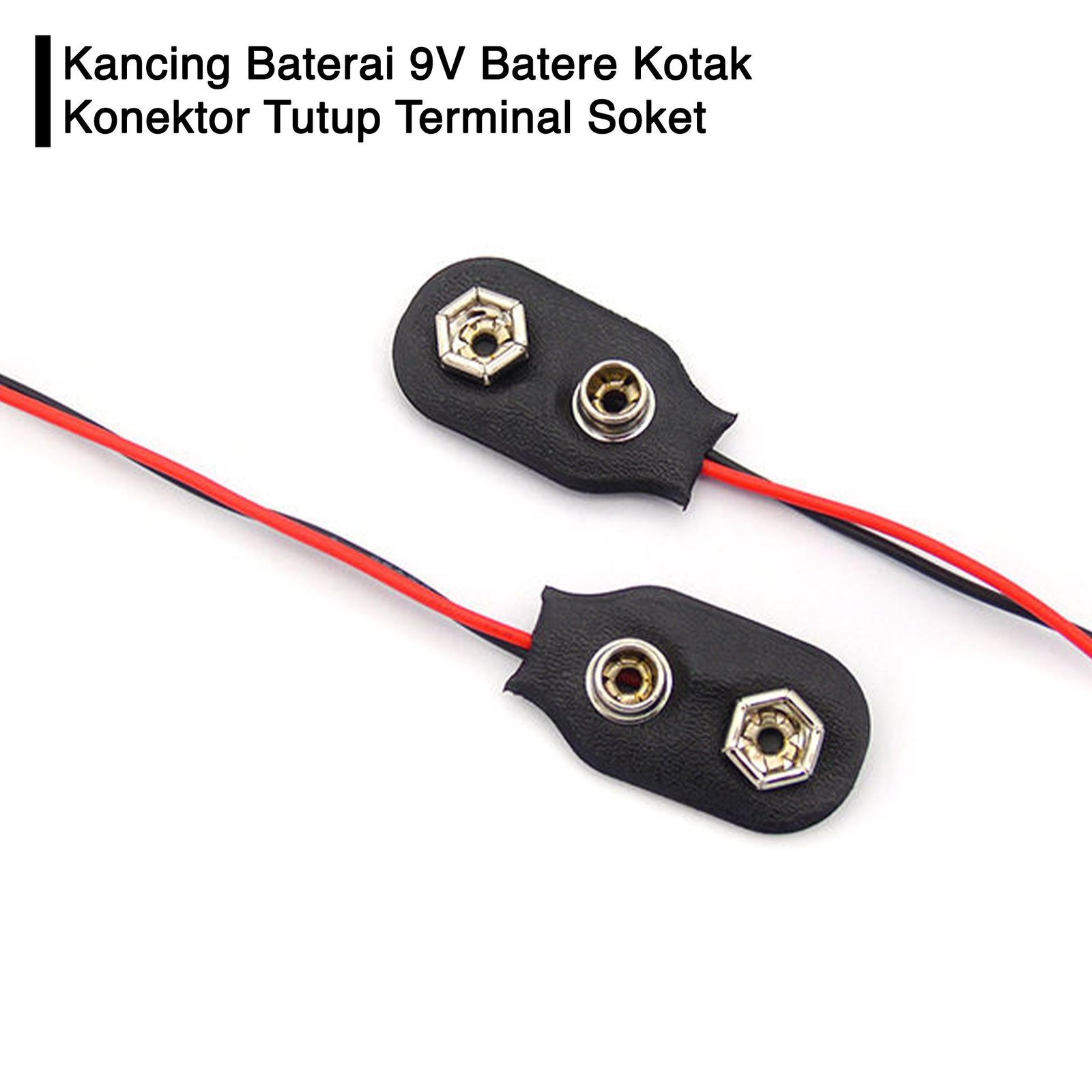 Kancing Baterai 9V Batere Kotak Konektor Tutup Terminal Soket Batre