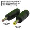 DC Plug Adaptor Jack 5.5x2.1 Female To 3.5x1.35 4.0x1.7 Mm Male CCTV