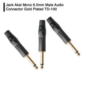 Jack Jek Akai Mono 6.35 6.5 MM Male Audio Mic Gitar Connector Guitar Gold Plated TD-100