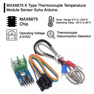 MAX6675 K Type Thermocouple Temperature Sensor Suhu Arduino Module