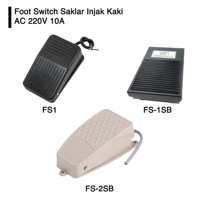 Foot Switch Saklar Injak Kaki Kaki AC 220V 10A 1No 1Nc Push On Off